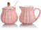 Sweejar Home Royal Ceramic Sugar and Creamer Set, 3 Piece Set with Cream Pitcher, Sugar Bowl