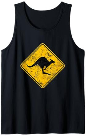 Panneau de signalisation kangourou vintage Australie Aussie Roo pour adultes et enfants Débardeur