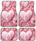 Mexpekil Auto Fußmatten Set von 4pcs Universal Auto Teppich Rosa Blume Herz für Limousine SUV LKW Vans