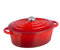 Everypan Eclat Cast Iron Dutch Oven, Non-Stick Ovenproof Enamelled Casserole Pot, Oven Safe up to 260°C – Sturdy Dutch Oven Cookware - Baking, Braising, and Cooking – Red (Oval Casserole 3.5L)