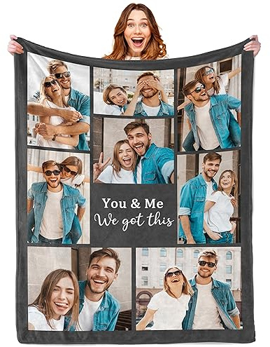Tingwei Personalisierte Decke mit Foto und Text kuscheldecke,kuscheldeck Baby personalisiert HD-Druck,kuscheldecke mit Foto,Deck personalisiert Foto,Geschenk für Mama,Papa,Paare,Freundin,Freund