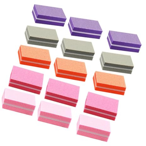 HOMOCONO 50stücke Gebogene Nagelfeile aus Hochwertigem Material Nagelpolierblöcke für Maniküre und Pediküre Nagelwerkzeug zum Reinigen Kürzen und Formen von Naturnägeln und Acrylnägeln