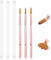 3 Pcs Acrylic Brushes for Nails Nylon Acrylic Nail Brushes Set Size 8/10/14 Powder Brush for Application Powder Extension and 3d Carving Diy Home Salon Manicure Tool, Pink