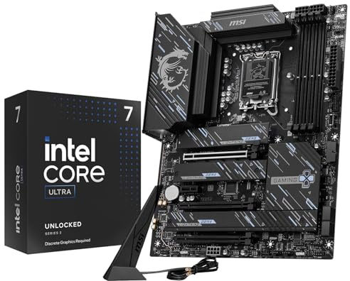 MICRO CENTER CPU Motherbard Combo - Intel Core Ultra 7 265KF Gaming Desktop Prozessor mit msi Z890 Gaming Plus WiFi Motherboard