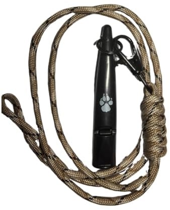 TDL Gun Dog Whistles for Recall Training with Khaki Lanyard - Dog Training Whistle with Loud Far-Reaching Sound for Long-Distance Commands & Recall Training for Most Breeds - Black