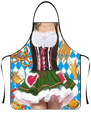 Lustige Schürze Damen Rosa Oktoberfest Dirndl Accessoires Schürze 80Cm Dirndlschürzen Lang Küchenschürze Herren Lustig Grillschürze Bayrische Geschenke Für Frauen Männer Kochschürzen Für paare