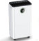 12L/Day Dehumidifier Real-Time Digital Humidity Display & Control, Childlock, Smart Dehumidify/Laundry Dry/Sleep Mode, 24H Timer for Home/Basement/Office, 3 Color Light, 2L Water Tank & Drainage Hose