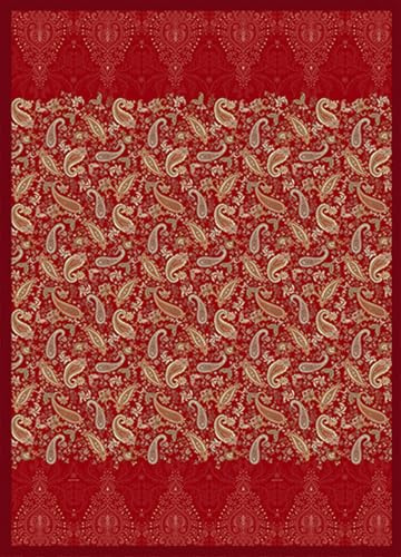 Bassetti MONNALISA Plaid aus 100% Baumwolle in der Farbe Rot R1, Maße: 240x250 cm - 9333456
