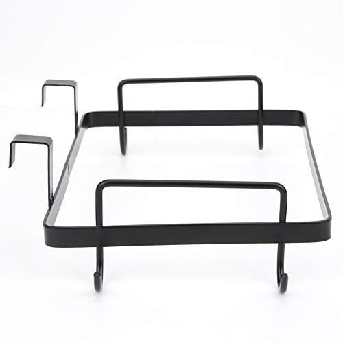 Iron Garbage Bag Rack Stand, Hanging Trash Holder with Door Back Hook for | Fits over cabinet door, holds bin bags securely, sturdy iron construction, Black finish, easy hook setup