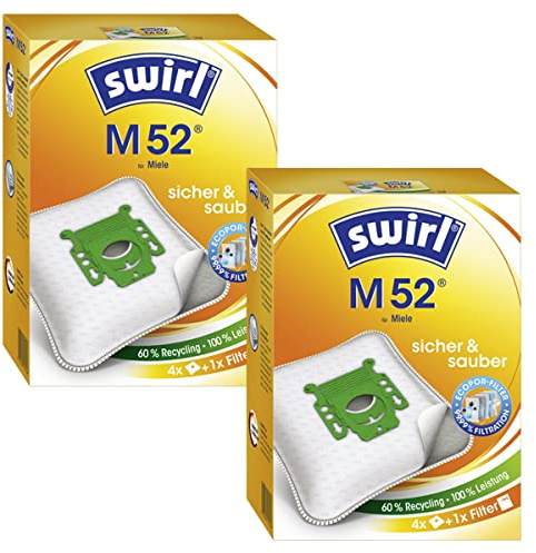 8 Original Swirl M52 Staubsaugerbeutel