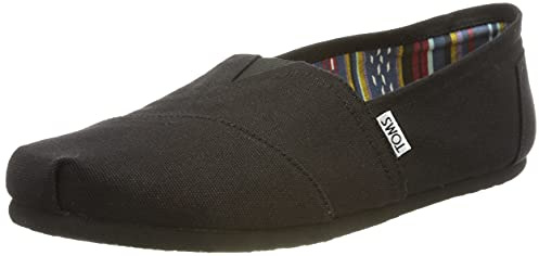 TOMS Men's Loafer Flat, Black, 7.5 UK
