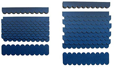 crash-marek 1,2m²-3-Sets Mini Dachschindeln,blau,Dachpappe,Briefkasten,Vogelhäuser,Sandkastenüberdachung,Abdeckung,Bastlersatz,Biberschwanz,Nistkasten