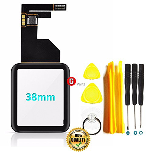 GENIE FORCE 38mm Touchscreen Display Glas Digitizer für iWatch Series 1, mit Original LVA Flexkabel, iC-Chip & Näherungssensor inkl. 10-in-1 Profi Nano Werkzeugsset - NEU