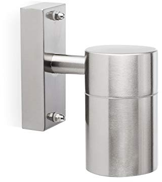 Smartwares Edelstahl Außenwandleuchte Downlight mit LED Leuchtmittel, GU10 Fassung, IP44, Fassadenbeleuchtung, Downlight