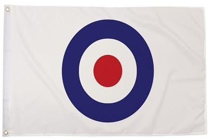 Flagtex Unisex Blanco Círculo Bandera,Multicolor,Grande