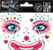 HERMA 15428 Face Art Sticker Clown Herzen, dermatologisch getestet, ablösbare Glitzer Gesicht Aufkleber, temporäre Tattoos für Karneval Fasching Halloween Festival Kinder Geburtstag, pink rosa