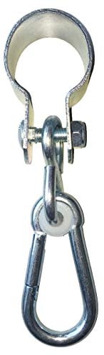 Sunload Manschettenhaken mit Karabiner verzinkt, Schaukelhaken für Rohre oder Rundhölzer, 2er Set (50 mm)