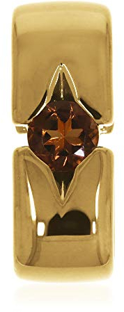 Anhänger mit 5 mm Rauchquarz ca. 0,50 ct. gelbvergoldet