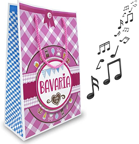 MUSIK-Geschenktüte zum OKTOBERFEST, ÖFFNET man die Tasche erklingt schöne BAYERISCHE Musik, überraschende Geschenkverpackung, GagBag von bentino