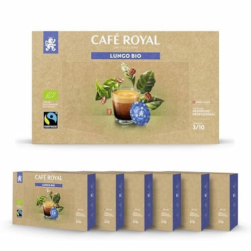 Café en Dosettes - Café Royal Pro | 6 x 50 - Compatibles avec les Machines à café Nespresso®* Professional - Saveur Lungo BIO