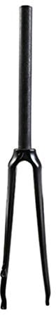 LSRRYD Suspension 700C Carbon Fiber Road Bike Fork 3K Ultralight 530g 28.6mm Bicycle Rigid Front Fork 160mm Disc Brake (Color : Black, Size : 700C)