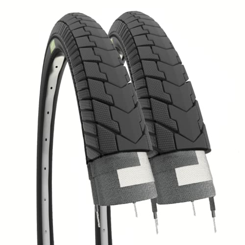 ECOVELO Unisex – Erwachsene 2 Copertoni Reifen schwarz Fahrrad 24 x 1.75 (47-507), Einheitsgröße