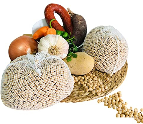 Sac de cuisine, 20x15 cm Nylon, 2 leggings de cuisine de 1 kg, adaptés pour tout type de cocotte à pression pour cuisiner des léguguettes, des garbanzos Profitez de la cuisson d'un délicieux coup