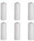 Stumpenkerzen Weiß Säulenkerzen Blockkerzen, Durchmesser 8 cm, Höhe 25 cm, geruchsneutral, extralange Brenndauer 160h, Set 6 Stück (1 Box)