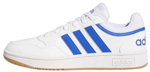 adidas Herren Hoops 3.0 Low Classic Vintage Shoes Schuhe, Cloud White/Royal Blue/Gum, 42 2/3 EU