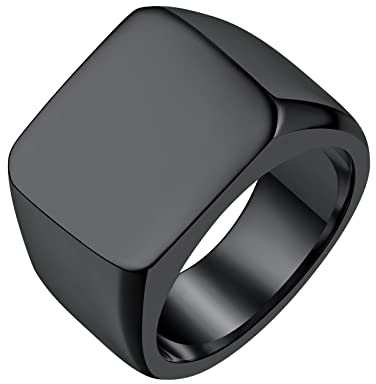 FindChic Ringe Für Herren Siegelring Bikerring Ring Personalisiert Initialenring Geschenke Für Vater, Männer 17.25