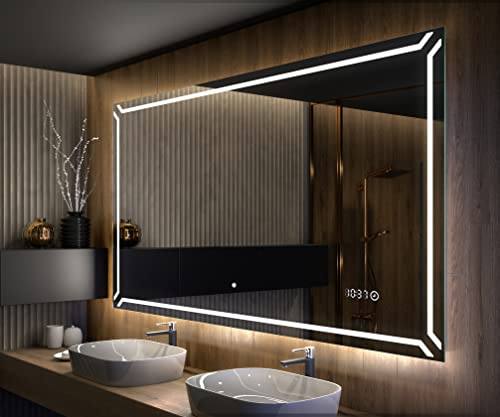 Artforma Badspiegel mit Beleuchtung - Led Spiegel Bad - 140x70 - Badezimmerspiegel Nach Maß - auf Individuelle Bestellung Gefertigt - Modernes Design - Ohne Rahmen