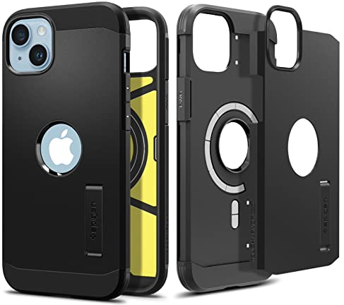 Spigen Tough Armor MagFit Case for iPhone 14 Plus, Compatible with MagSafe Accessories - Black