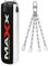 Maxx Black and White 3ft 4ft 5ft 6ft Filled Hanging Boxing Punch Bag Set Heavy Punching bag (BAG + CHAIN, 5FT)