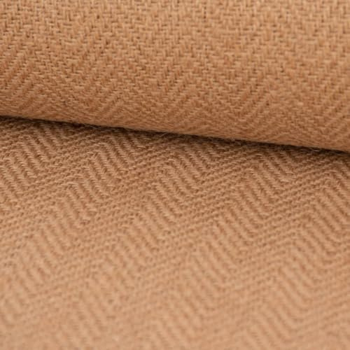 SCHÖNER LEBEN. Jutestoff Rupfen Sackleinen Köperbindung Chevron Natur 145cm Breite
