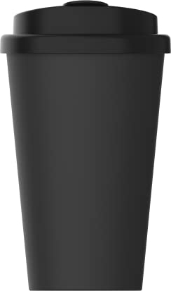 Thermobecher Kaffee to go aus Bio-Kunststoff - Kaffeebecher 350 ml BPA-frei & 100% recyclebar - Made in Germany Trinkbecher mit Deckel - Coffee Mug fürs Büro, Auto, Schule uvm. (Schiefer)