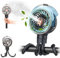 Ventilateur brumisateur portable pour poussette de bébé - 100 ml - Ventilateurs d'extérieur à clipser pour trépied amovible - Ventilateurs à main, ventilateurs de bureau, ventilateurs de