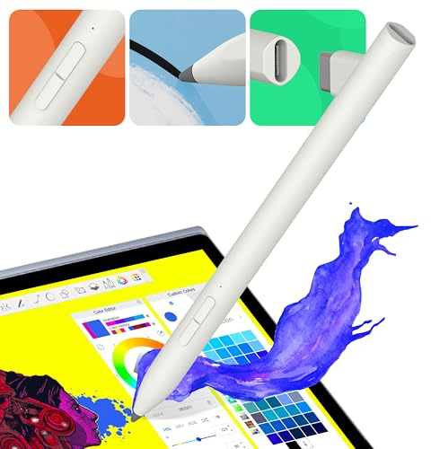 Surface Pen, Palm Rejection & Tilt 4096 Sensibilidad a la presión Dibujo Lápiz óptico de botón 2 en 1 para Microsoft MPP2.0/Surface Pro & Go/Surface Book/ASUS/Vivobook Flip/HP Envy/DELL Inspiron