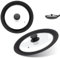 Display Guru Universal Lid for Pots, Frying Pans and Skillets - Tempered Glass with Heat Resistant Silicone Handle Rim and Fits From 16 to 32 cm Diameter (28/30/32 cm)
