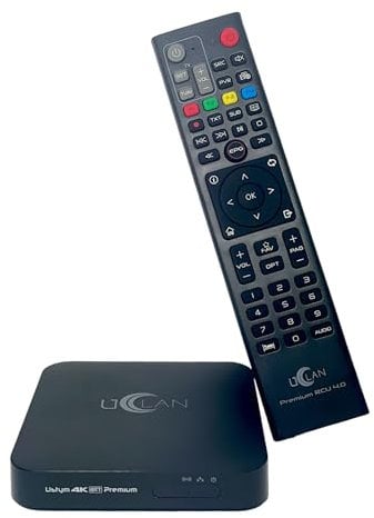 UCLAN Ustym 4K Premium TV Box Define OS & E2 Linux - Mediathek, YouTube, Internet Radio Multiboot + M@tec HDMI Kabel