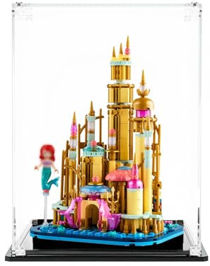 icuanuty Acrylic Display Case for Lego Mini Disney Ariel's Castle 40708, Dust Protected Storage and Organize Display Box for Lego model, Size: 20x20x25 cm(Only Display Box)