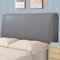 Bett-Kopfteilbezug, wasserdicht, PU-Leder, All-Inclusive, elastischer Kopfteilschutz für Kingsize-Doppelbett, vollständiger Kopfteilschutz (grau, 180 cm / für 170–190 cm Kopfteil)