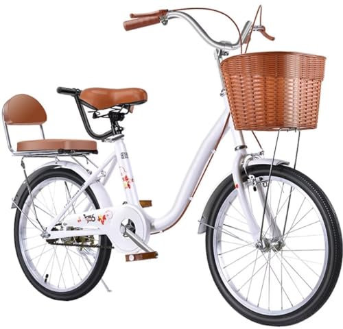 City-Pendlerfahrrad für erwachsene Frauen, komplette Cruiser-Fahrräder mit Armlehne, verstellbarem Lenker und Sattel, Rücksitz mit Rückenlehne, Vorder- und Hinterradbremsen, Komfortfahrräder