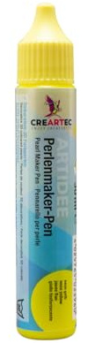 Artidee CREARTEC Perlenmaker Pen - Neon Gelb - zum Gestalten von dekorativen 3D Farbperlen auf Textilien, Holz, Pappe, Leder, Glas, Keramik - 30ml - Made in Germany