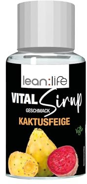 Lean:Life – Vital Sirup 100 ml - Kaktus Feige Sirup - Getränkesirup zuckerfrei – mit Vitamin B12, B6, C, L Carnitin und Biotin