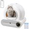 XQDKoon Arenero Gatos Autolimpiable, 65L + 9L Cagadero Gatos Autolimpiable con Bolsa Basura y Tapetes Arena, Eliminación de Olores, Control de App, Arenero Electrico Gato para Varios Gato(A)