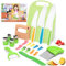 Woiworco Couteau sécurité de Cuisine pour Enfants - 22 Pièces Couteau Montessori Enfants pour couper et cuire des fruits ou légumes Kit Cuisine Enfant Cadeau de Noël ou d'anniversaire