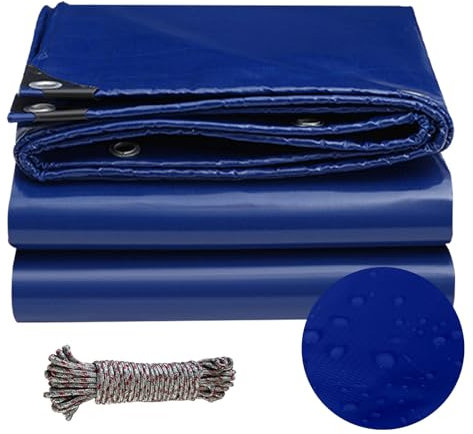 Bâche de Protection Meuble 3 x 5 m Imperméable Résistante Aux Déchirures UV Intempéries Bâche Imperméable et Résistante pour Serre Jardin Pergola Piscine, Bleu