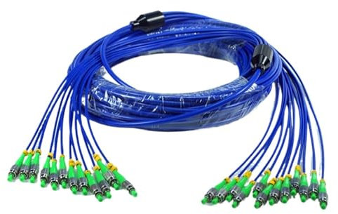 Cavo Patch Esterno LC a 12 Core 150m-300m corazzato 200m 12C SC FC ST A SM TPU LSZH Ponticello Impermeabile 12 Fibre ottiche monomodali(250m LC-LC)