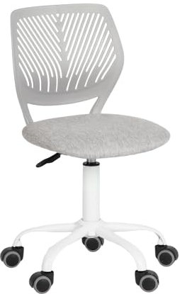 FurnitureR Bunte Schreibtischstuhl, Modernes verstellbares Design Computer Sitz, Swivel Armless Stuhl, Kinderzimmer, Home Office Task Chair, Morandi Grau