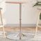 IBUQDDV Gartentische Kitchen Table Bartisch küche Lounge Tisch Bartisch Ø60x89,5 cm Massivholz Eiche für Esszimmer Küche Wohnzimmer